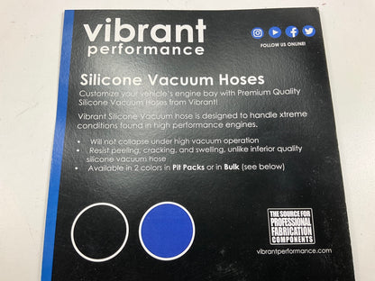 Vibrant 2104 Silicone Vacuum Hose Assortment Pack: 1/8'', 5/32'', 3/16'', 1/4'' 3/8''