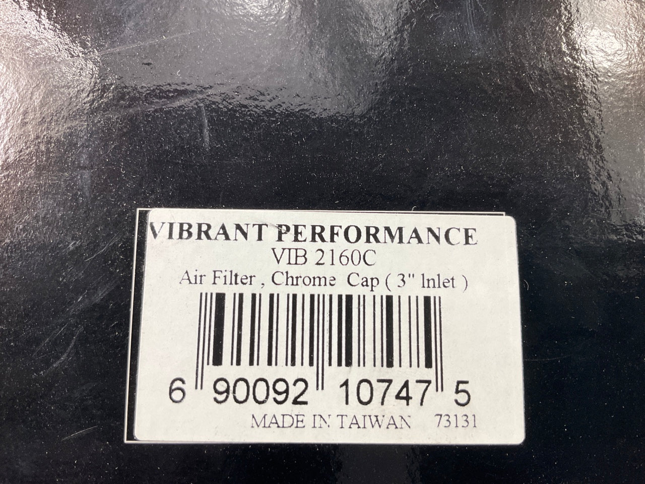 Vibrant 2160C Performance Open Funnel High Flow Air Filter, 3'' Inlet, 5'' Tall