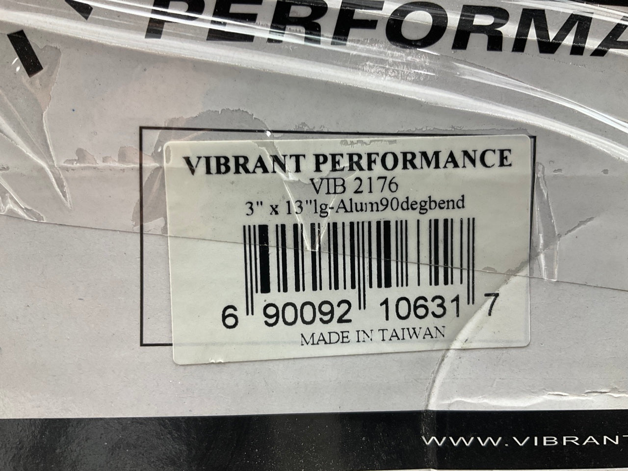 Vibrant Performance 2176 Aluminum 90° Mandrel Bend Tubing, 3.00'' OD, 2.5'' Leg