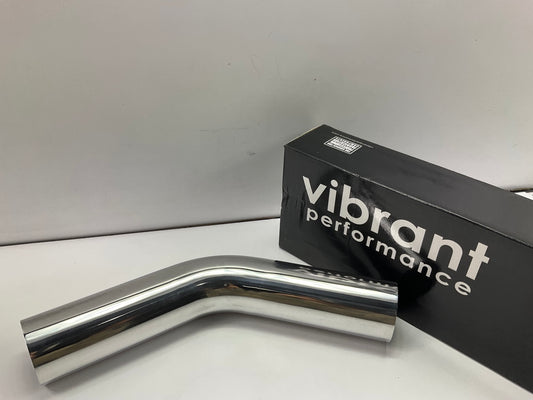 Vibrant 2177  2.5'' OD Polished Aluminum 45 Degree Bend Air Intake Tube