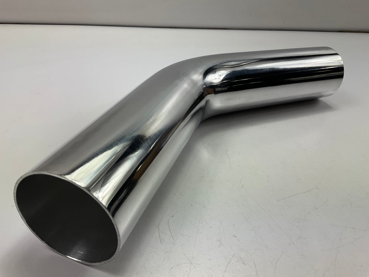 Vibrant 2177  2.5'' OD Polished Aluminum 45 Degree Bend Air Intake Tube