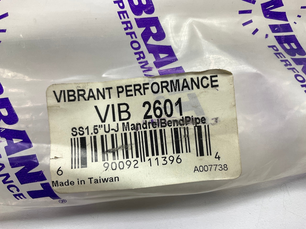 Vibrant Performance 2601 1.5'' U-J Mandrel Bent Tube T304 Stainless 16 Ga Tubing