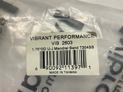 Vibrant Performance 2603 U-J Mandrel Bent Tubing 1-3/4'' OD, T304SS Tube 1.75''