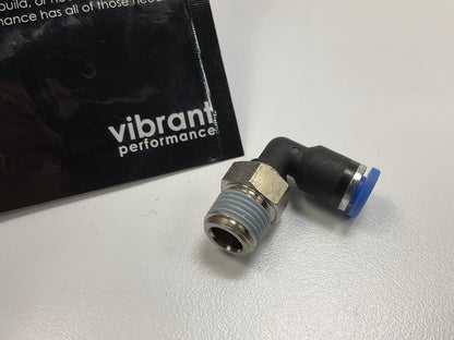 Vibrant Performance 2665 90 Deg. Elbow Push Lock Vacuum Fitting, 1/8'' NPT X 5/32
