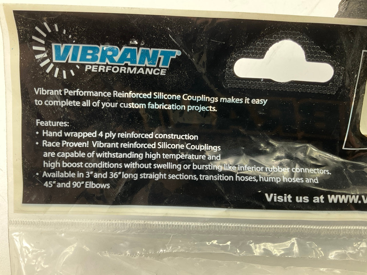 Vibrant Performance 2710R 4 Ply Silicone Straight Hose Couper 2.5'' ID X 3'' Long