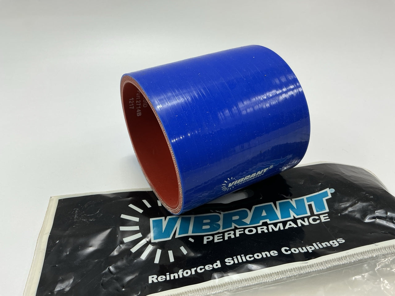 Vibrant Performance 2714B Silicone 3'' Air Intake Coupler, 4-Ply, Blue