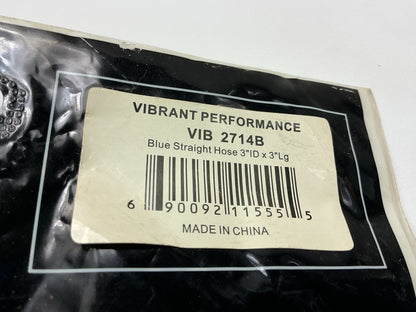 Vibrant Performance 2714B Silicone 3'' Air Intake Coupler, 4-Ply, Blue