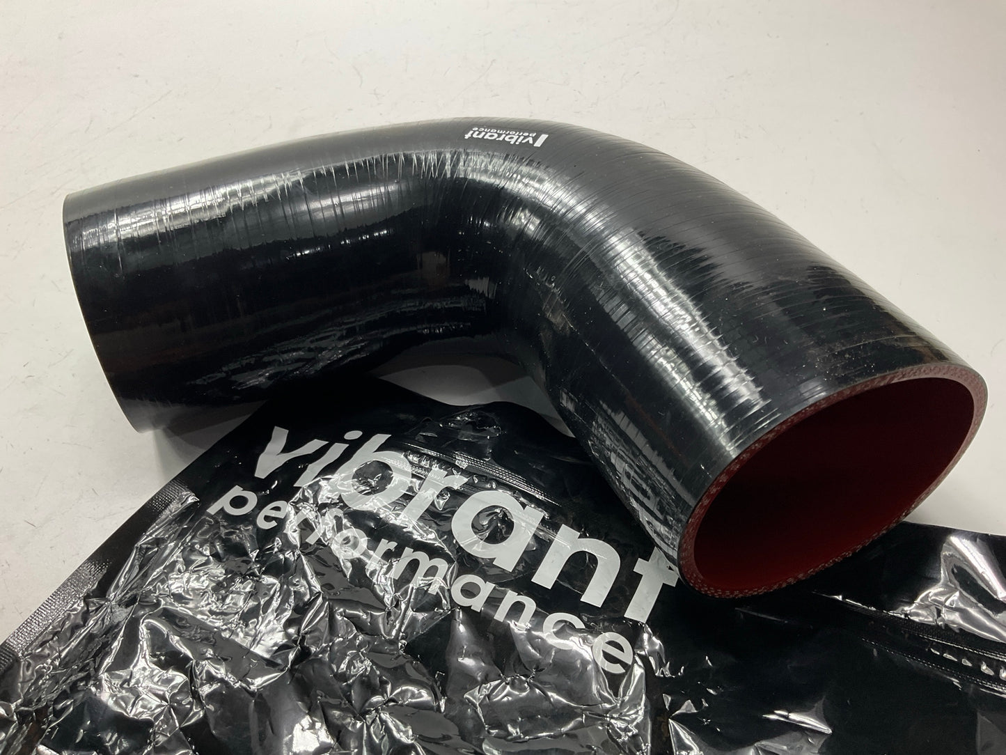 Vibrant 2744 4 Ply Silicone Pipe Elbow Connector 3'' ID X 3.5'' 90 Deg Elbow BLACK