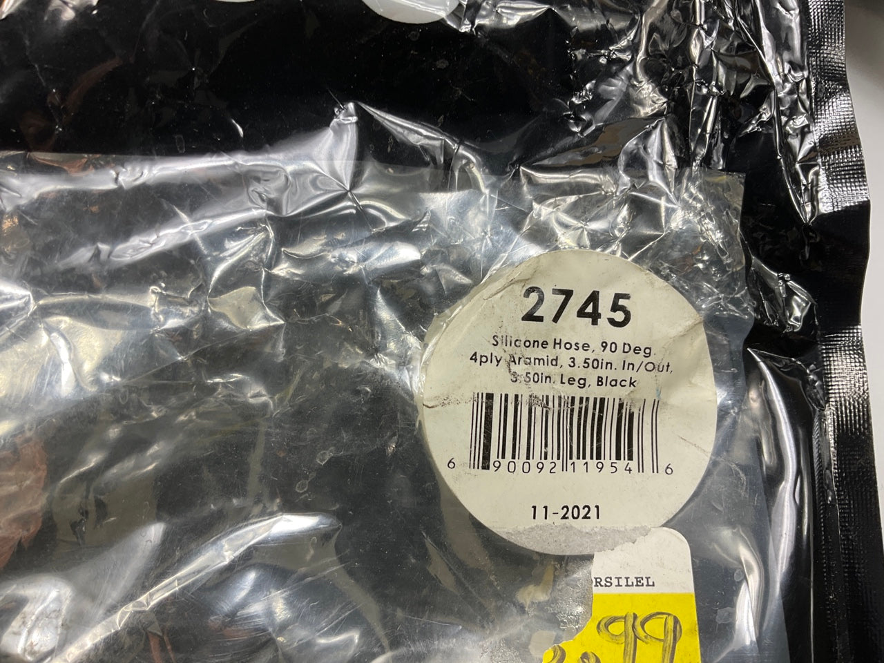 Vibrant Performance 2745 Silicone 90° Elbow Hose Coupler 3.5'' ID X 16'' Lenght