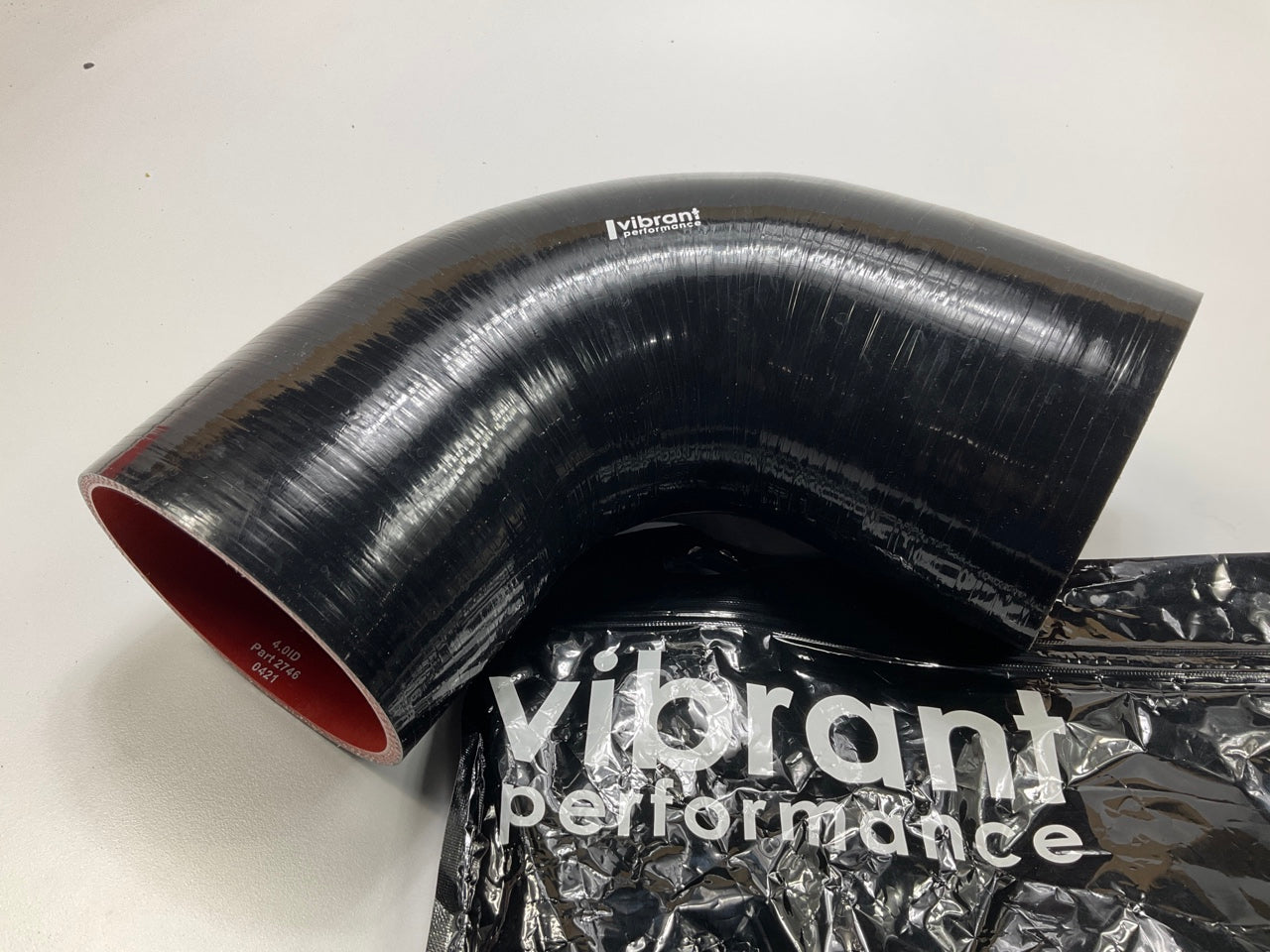 Vibrant Performance 2746 Silicone 90° Elbow Hose Coupler, 4'' ID X 3.50'' Length