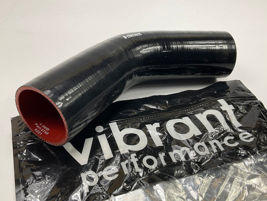 Vibrant 2752 4-Ply 45 Degree Elbow Coupler, 2.5'' I.D. X 5'' Leg Length, Black