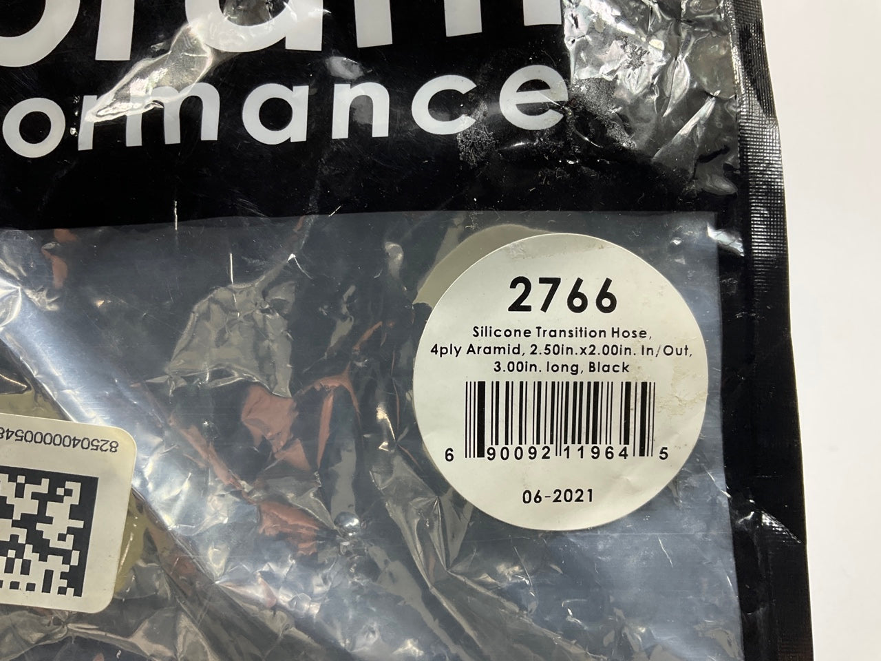 Vibrant Performance 2766 4-Ply Silicone Reducer Coupler, 2-1/2'' To 2'', 3'' Long