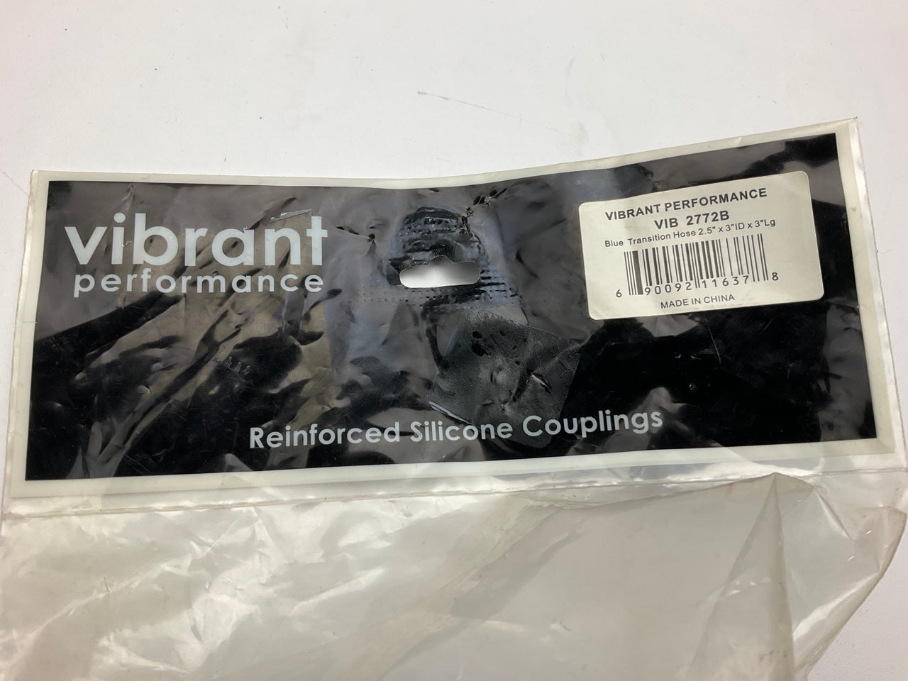 Vibrant 2772B 4-Ply Silicone Reducer Coupler 2.5'' X 3'' X 3'' Long, Blue