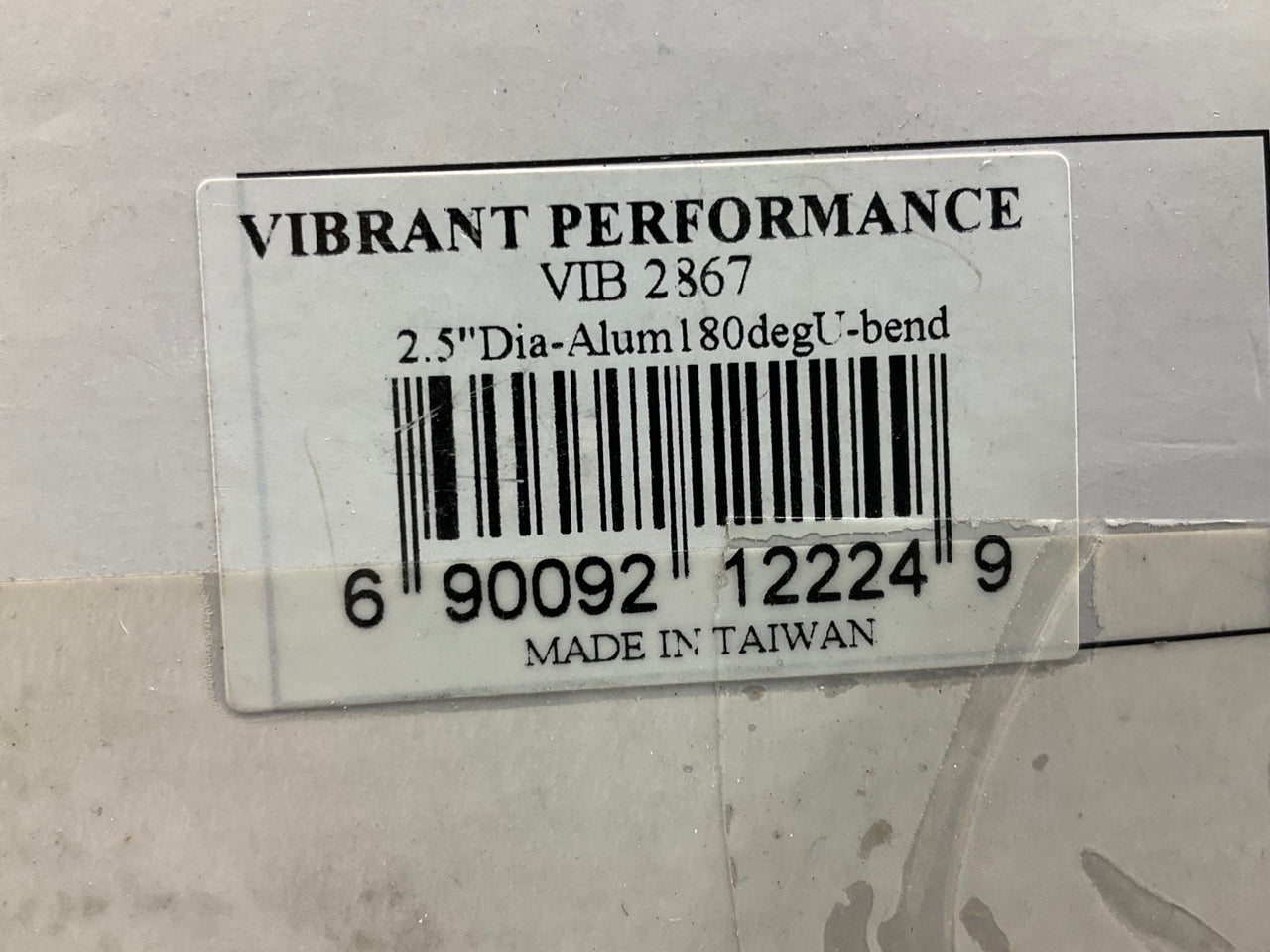 Vibrant 2867 2.5'' O.D Aluminum U-Bend Polished Air Intake Tube 2-1/2'' OD 180 DEG