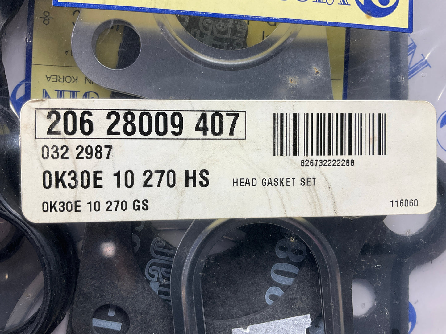 Vict Rhee Jin 0K30E10270HS Head Gasket Set For 2001-2005 Kia Rio