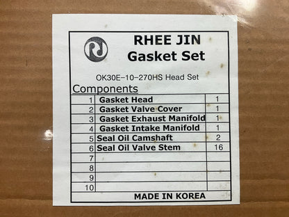 Vict Rhee Jin 0K30E10270HS Head Gasket Set For 2001-2005 Kia Rio