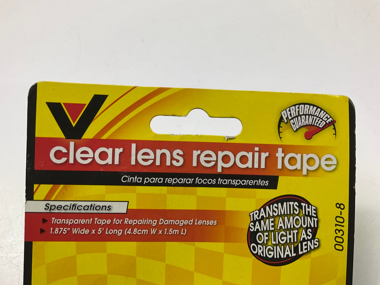 Victor 00310-8 1-7/8''x5' Clear Transparent Headlight Lens Repair Tape