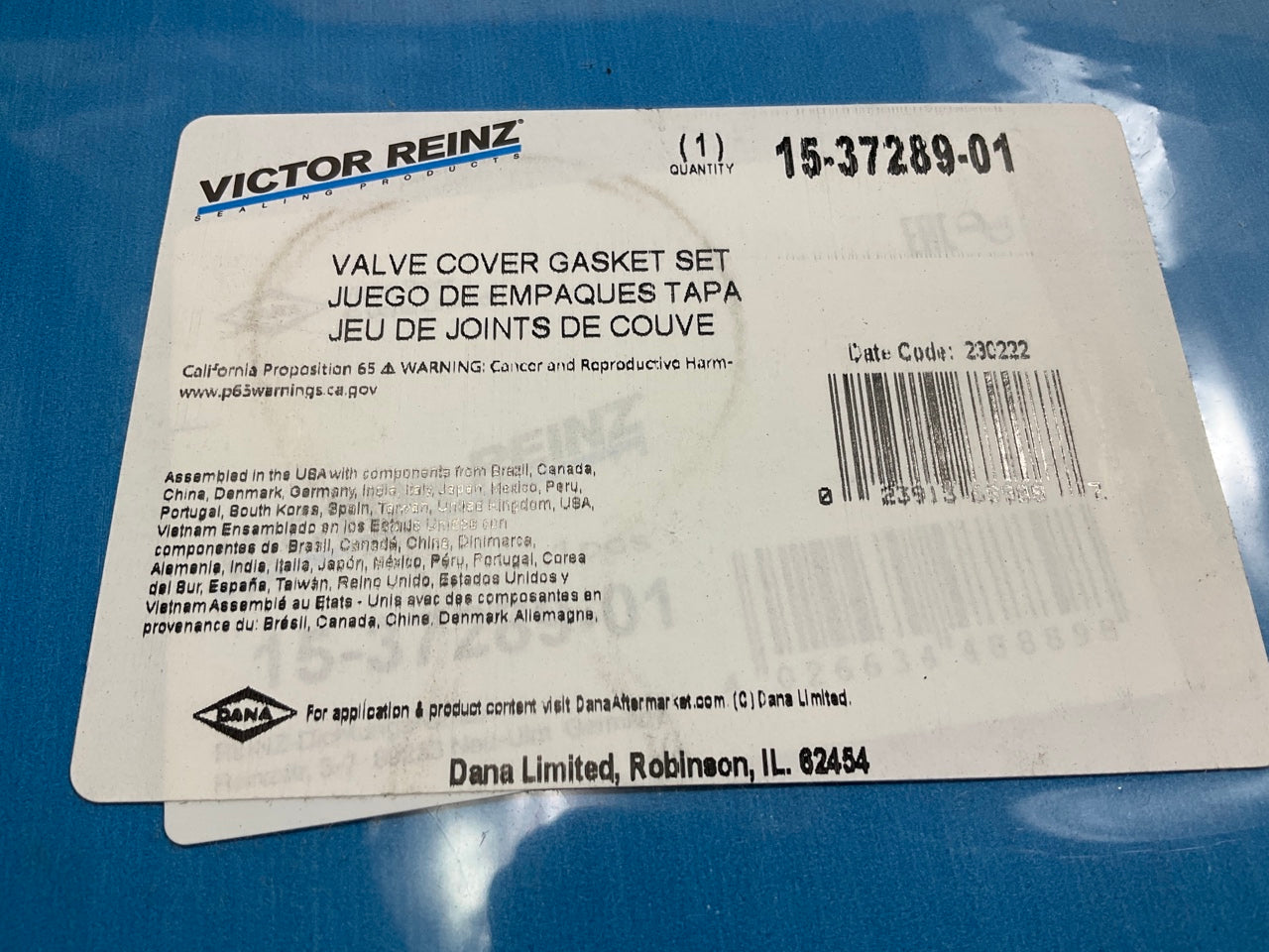 Victor Reinz 15-37289-01 Valve Cover Gasket