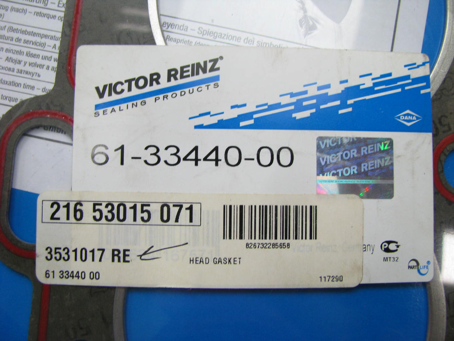 Victor Reinz 61-33440-00 Cylinder Head Gasket 93-99 Volvo 2.3 2.4L DOHC