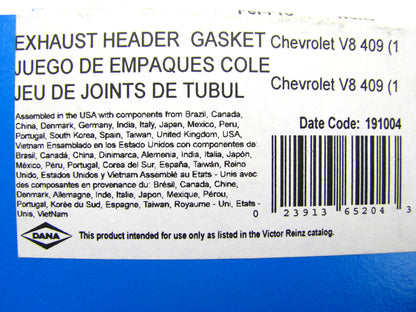 Victor Reinz HP1029 Exhaust Manifold Header Gaskets - 1961-1965 Chevy BBC 409 V8