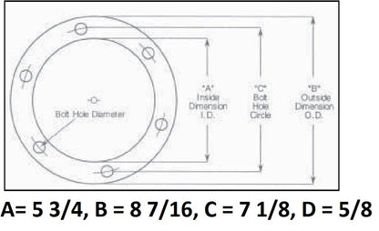 ROCKWELL STANDARD Heavy Duty Axle 8-bolt Holes Axle Shaft Gasket  Victor J27974