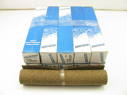 (10) Victor Reinz JV123 Cork Rubber Gasket Material Sheet Rolls 1/8''x12''x24''