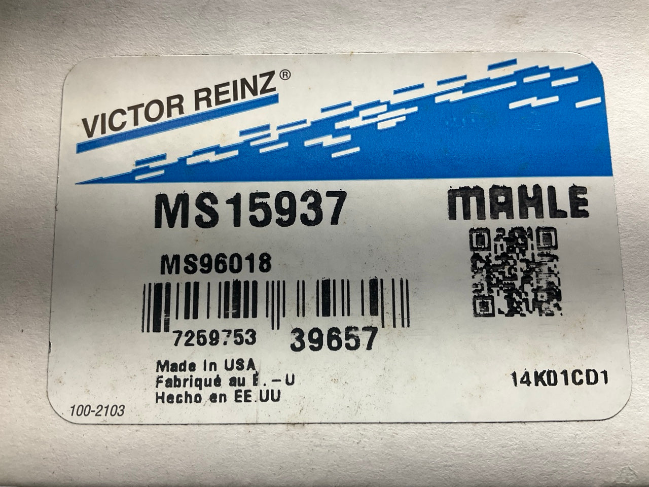 Victor MS15937 Intake Manifold Valley Pan Gasket Set 73-91 Ford 370 429 460 V8