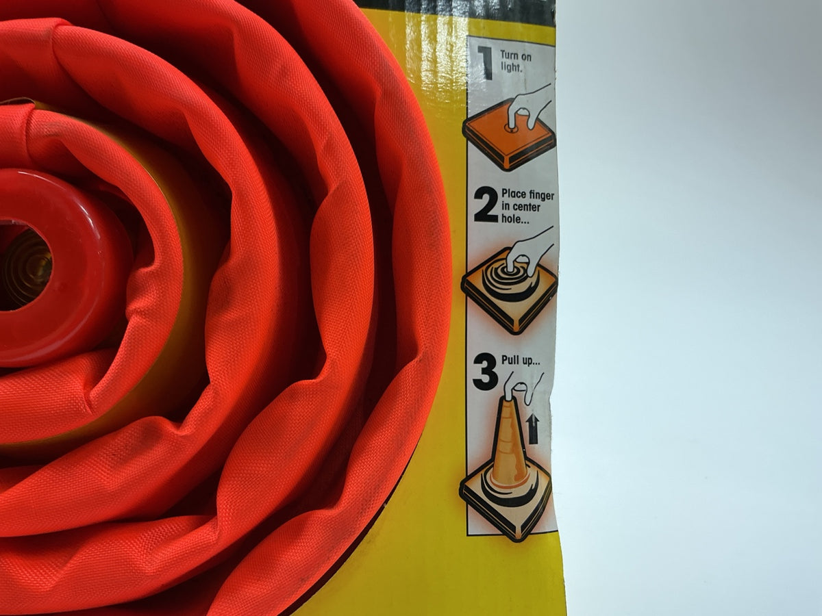 (2) Victor 70236-8-2 Lighted Collapsible Safety Cone Roadside Emergency