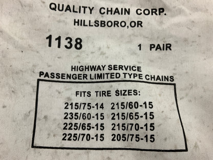 VIKING 1138 Tire Snow Chains 235/70-16, 215/75-15, 215/70-15, 225/70-15