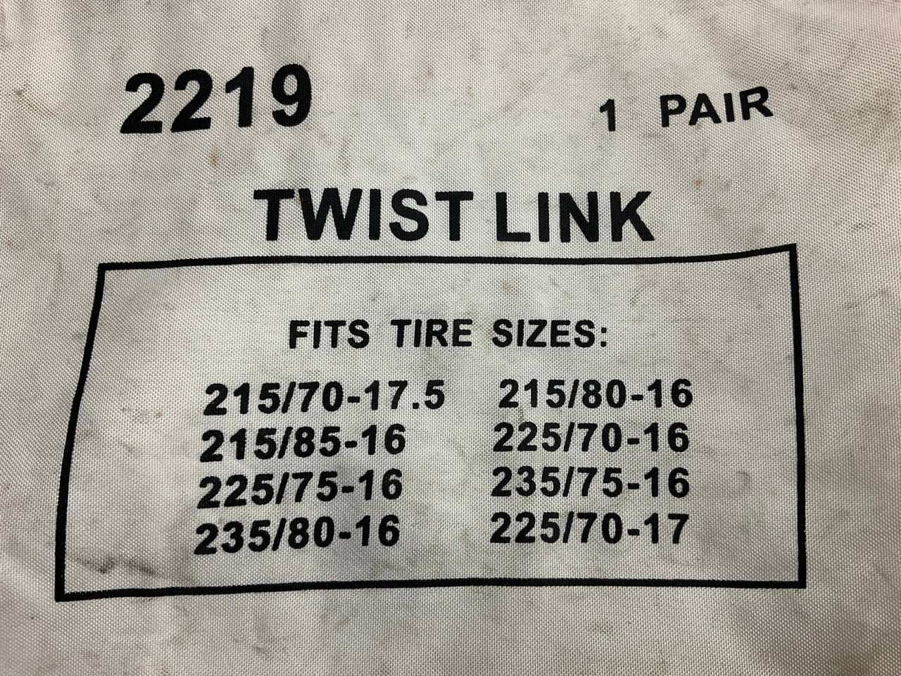 Viking 2219 Tire Snow Chain PAIR - 235/75-15, 235/75-16, 225/75-16, 225/70-16