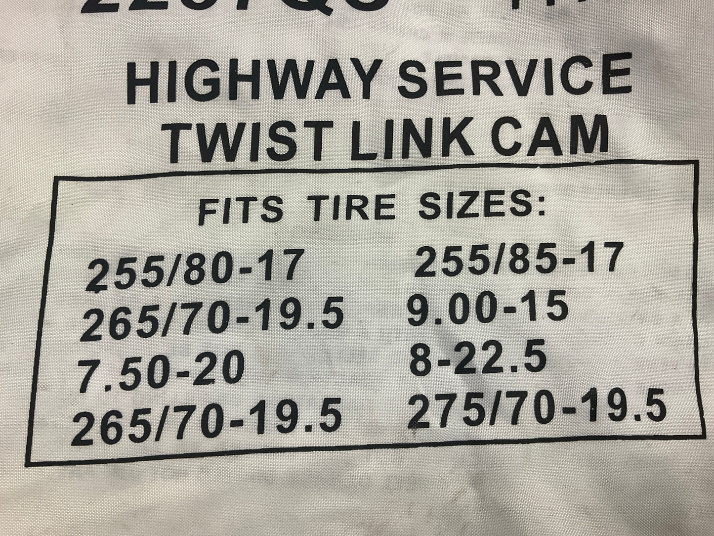Viking 2237QC Tire Snow Chains PAIR 7.50-20, 8-22.5, 275/70-19.5, 265/75-19.5