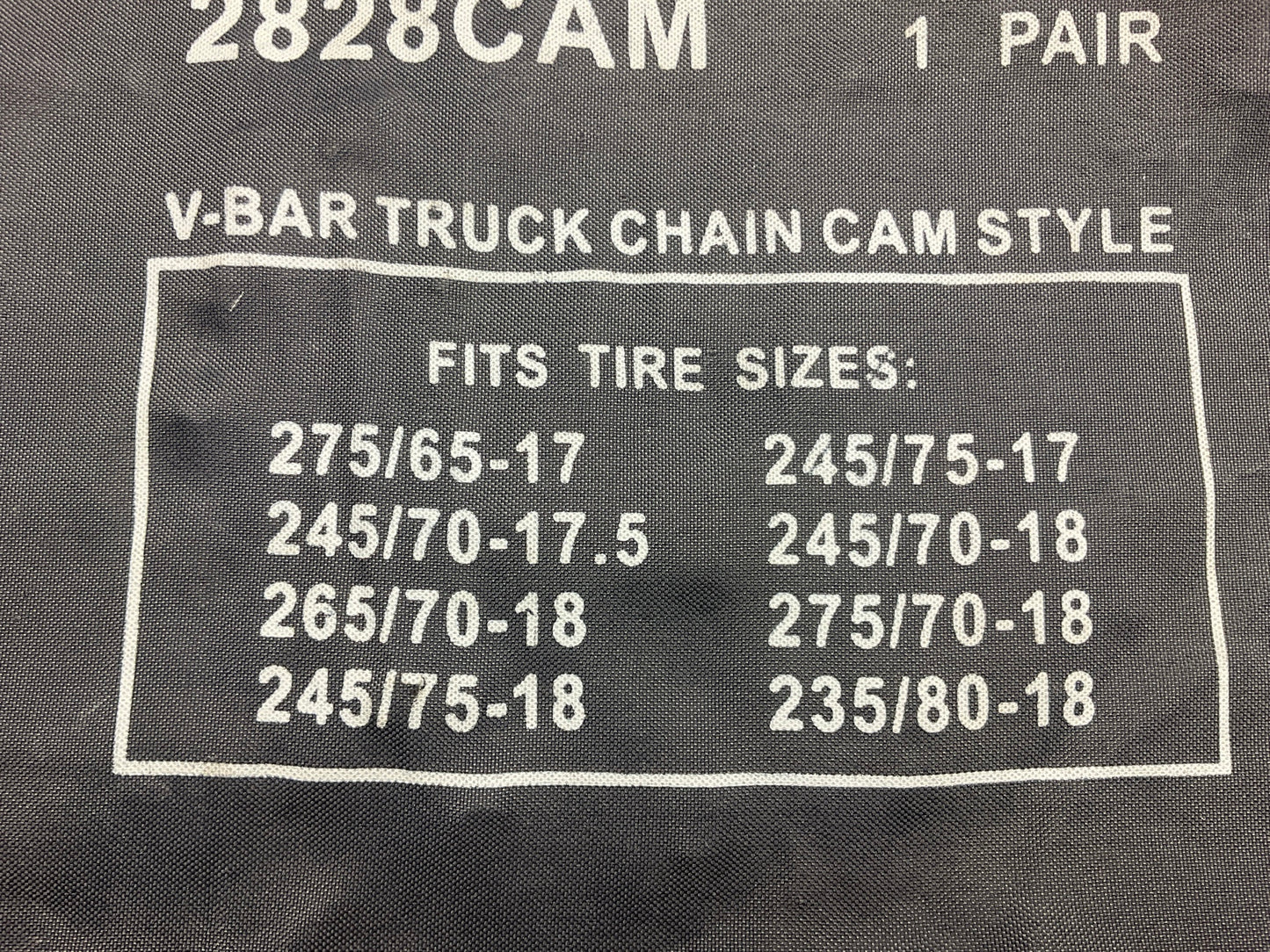 Viking 2828CAM Cam Type Tire Snow Chains PAIR  275/70-18, 245/75-18, 235/80-18
