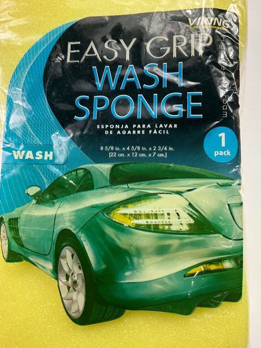 Viking 424000 Yellow Foam Sponge Easy Grip Car Wash Sponge (8-3/4'' L X 4-3/4'')