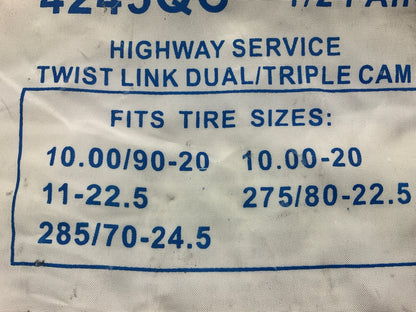 Viking 4245QC Tire Snow Chains PAIR 10.00/90-20, 10.00-20, 11-22.5, 275/80-22.5