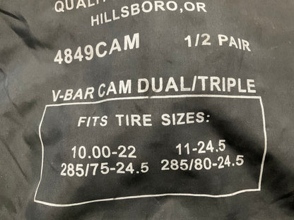 Viking 4849CAM Dual-Triple Tire Truck Chains 1/2 PAIR 11-24.5, 10-22 Tire