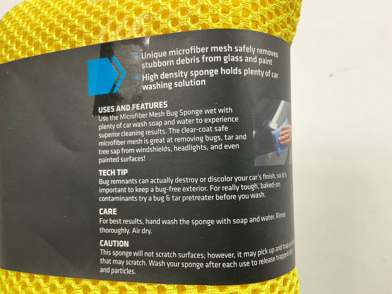 (2) Viking 845100 6''x3.5'' Microfiber Mesh Bug Cleaning Wash Sponge For Bugs &Tar