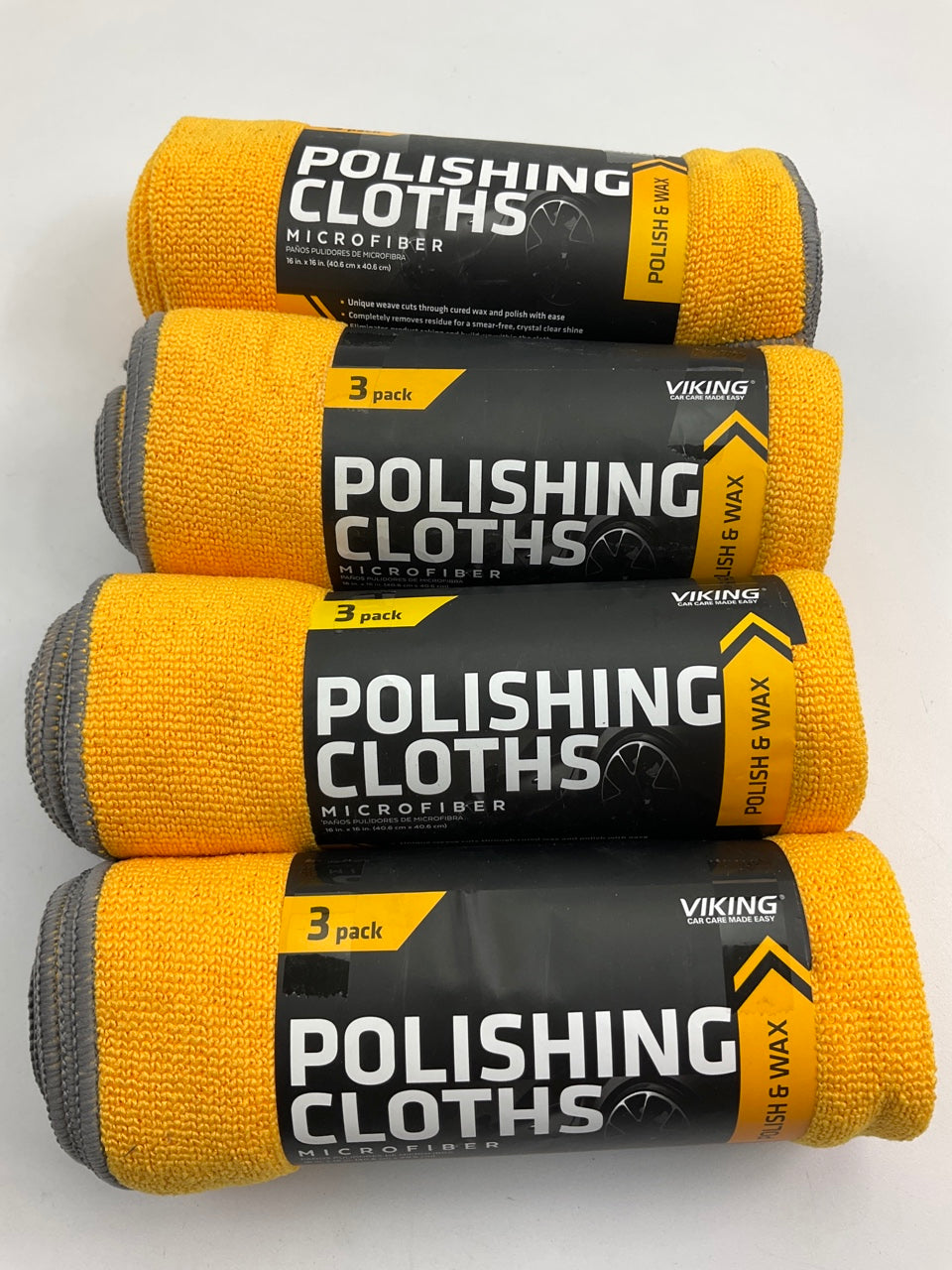 (4) Viking 854700 16 X 16 Inch Microfiber Polishing Cloth