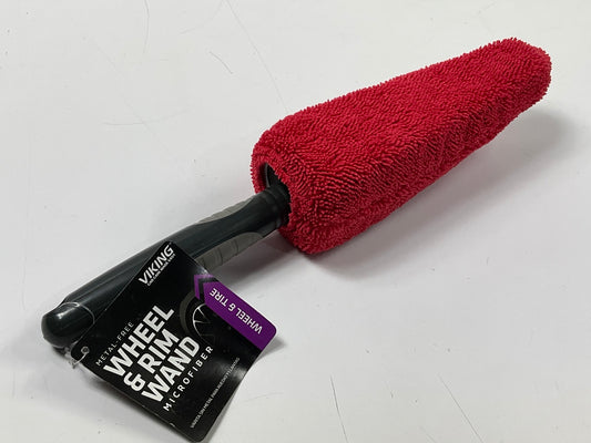 Viking 8064842 Soft Auto Wheel Cleaning Detail Brush  (Black & Red)