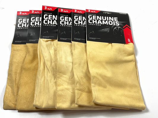 (5) Viking 913310 Beige Genuine Leather Chamois Towels Auto Detailing 3 Sq. Ft