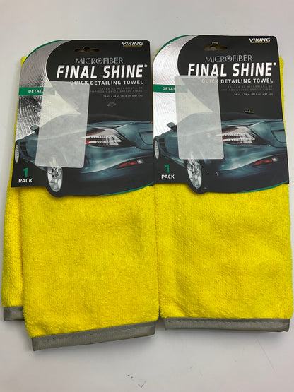 (2) Viking 945000 Quick Detailing Microfiber Towels 16'' X 24''