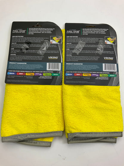 (2) Viking 945000 Quick Detailing Microfiber Towels 16'' X 24''