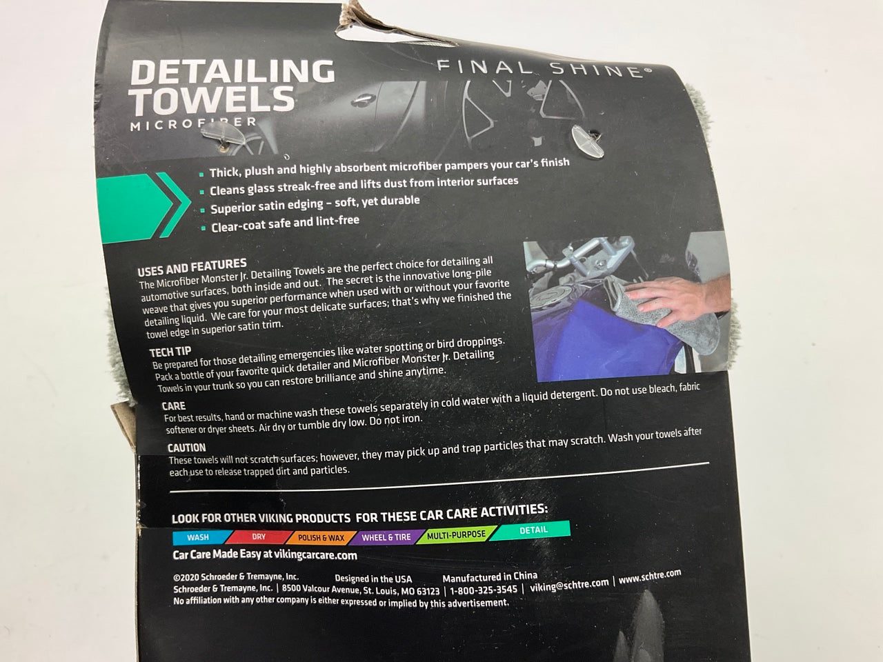 (5) Viking 953800 Detailing Gray Microfiber Towels Final Shine 16'' X 12'' 2 Pack