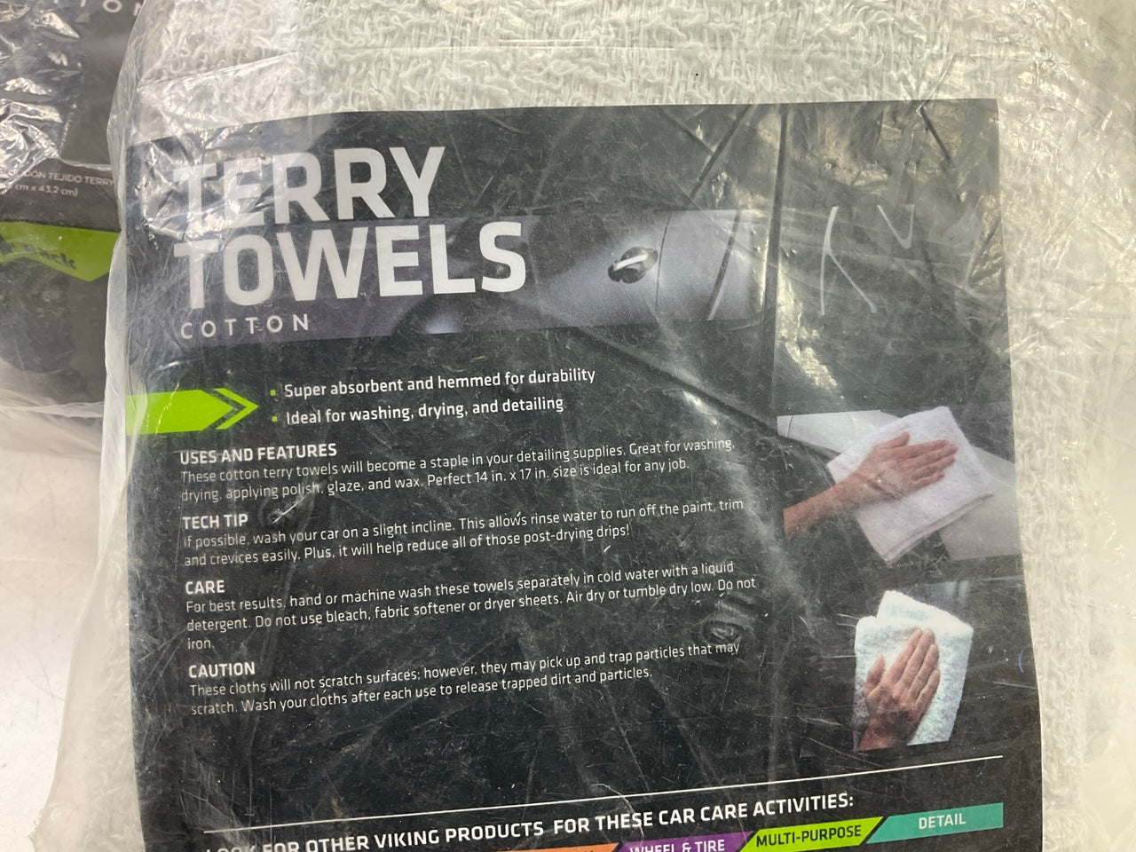 5 PACKS - Viking 985200 14'' X 17'' Terry 100% Cotton Towels, 24 Towels Per Pack