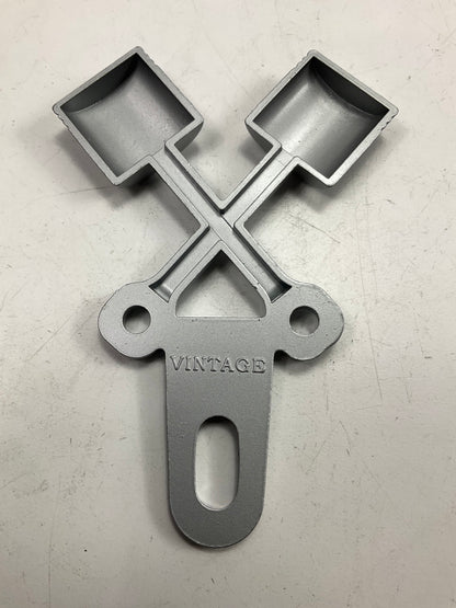 Vintage Reproduction Parts VPALPT002 Cross Pistons License Plate Topper