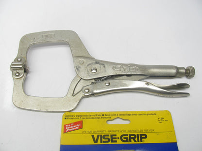 NOS - Vise-grip 11SP 11'' Locking C-Clamp W/ Swivel Pads - MADE IN USA