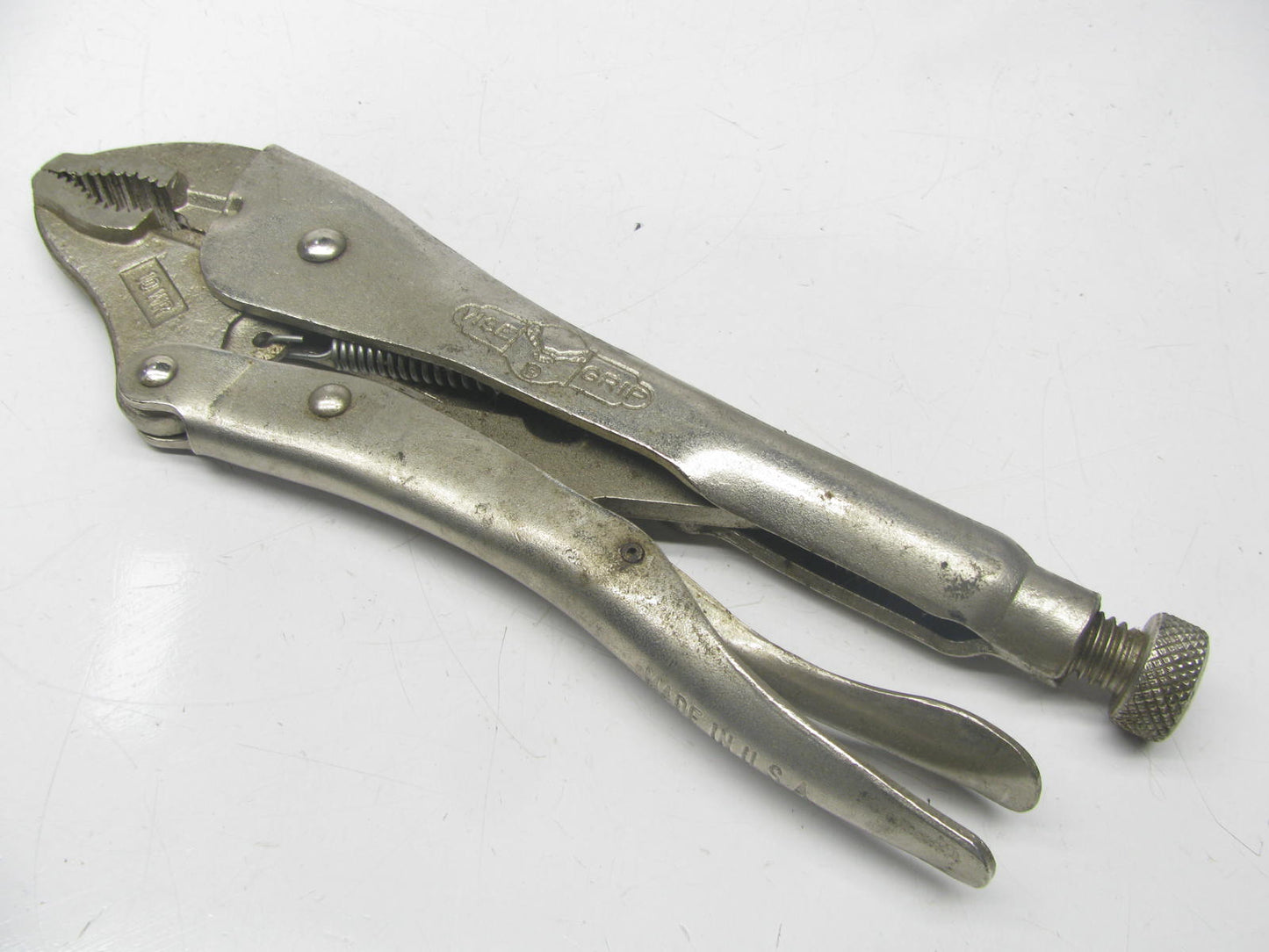 NOS Vise-grip 215G Curved Locking Pliers W/ Wire Cutters 5'' & 10'' - MADE IN USA