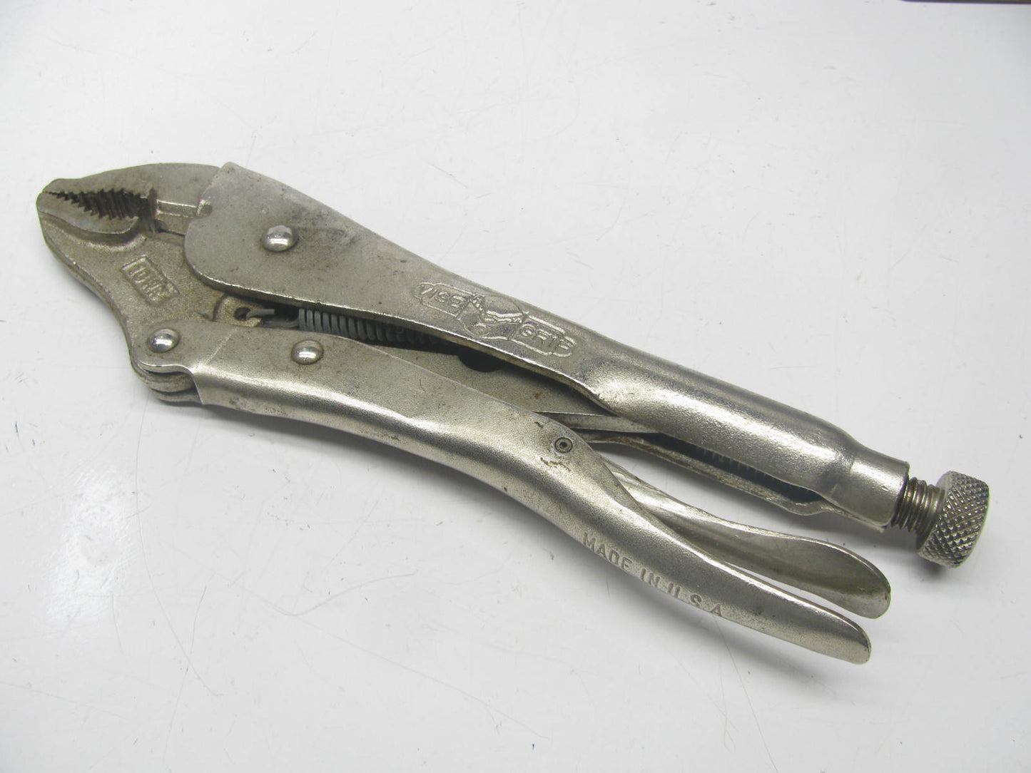 NOS Vise-grip 215G Curved Locking Pliers W/ Wire Cutters 5'' & 10'' - MADE IN USA