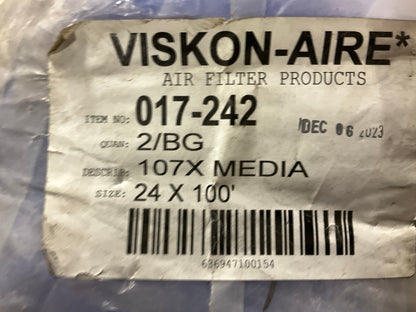 Viskon-Aire 017-242 107X Paint Arrestor (Pads) 18 Gram Fiberglass, 24'' X 100'
