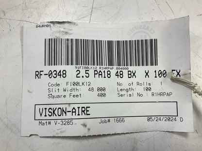 Viskon-Aire 017-244 107X Paint Arrestor (Pads) 18 Gram Fiberglass, 48'' X 100'