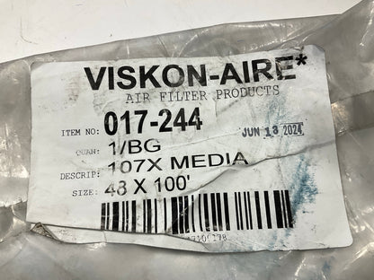 Viskon-Aire 017-244 107X Paint Arrestor (Pads) 18 Gram Fiberglass, 48'' X 100'